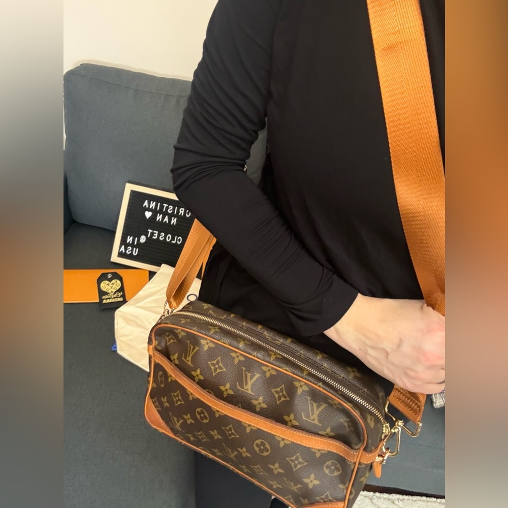 Louis Vuitton Monogram Crossbody Bag in Brown and Tan - Picture 9 of 16